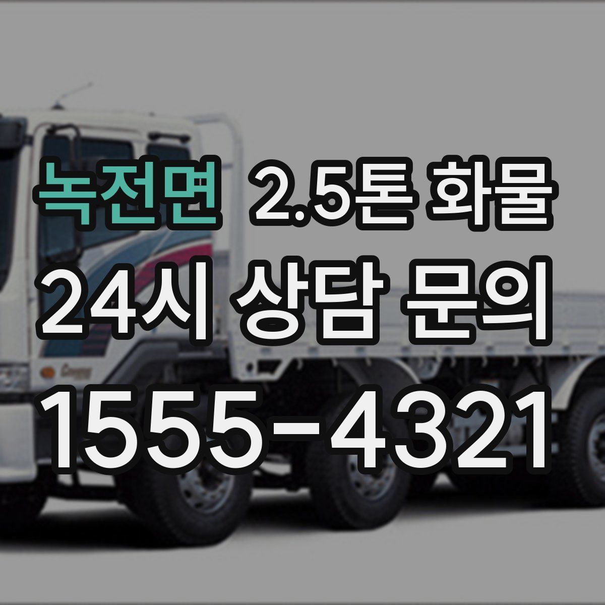 녹전면 2.5톤 화물