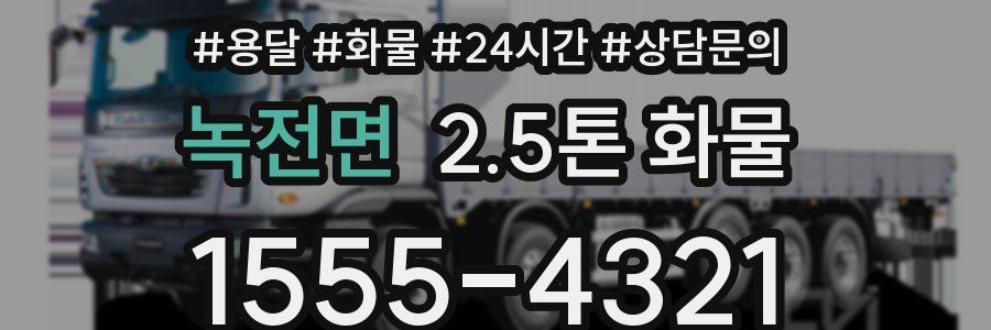녹전면 2.5톤 화물