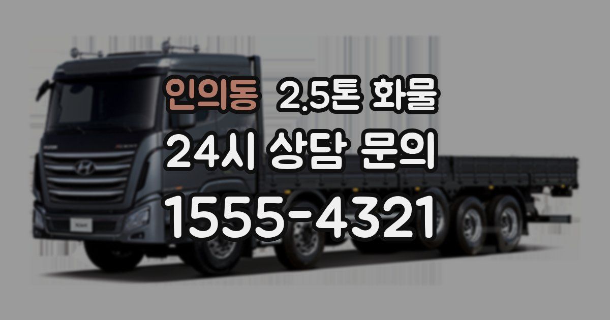 인의동 2.5톤 화물