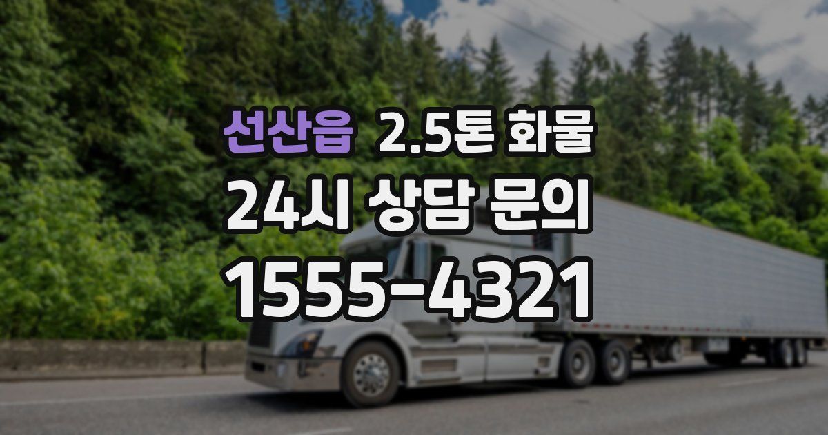 선산읍 2.5톤 화물