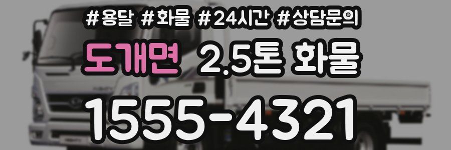 도개면 2.5톤 화물