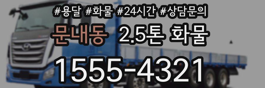 문내동 2.5톤 화물