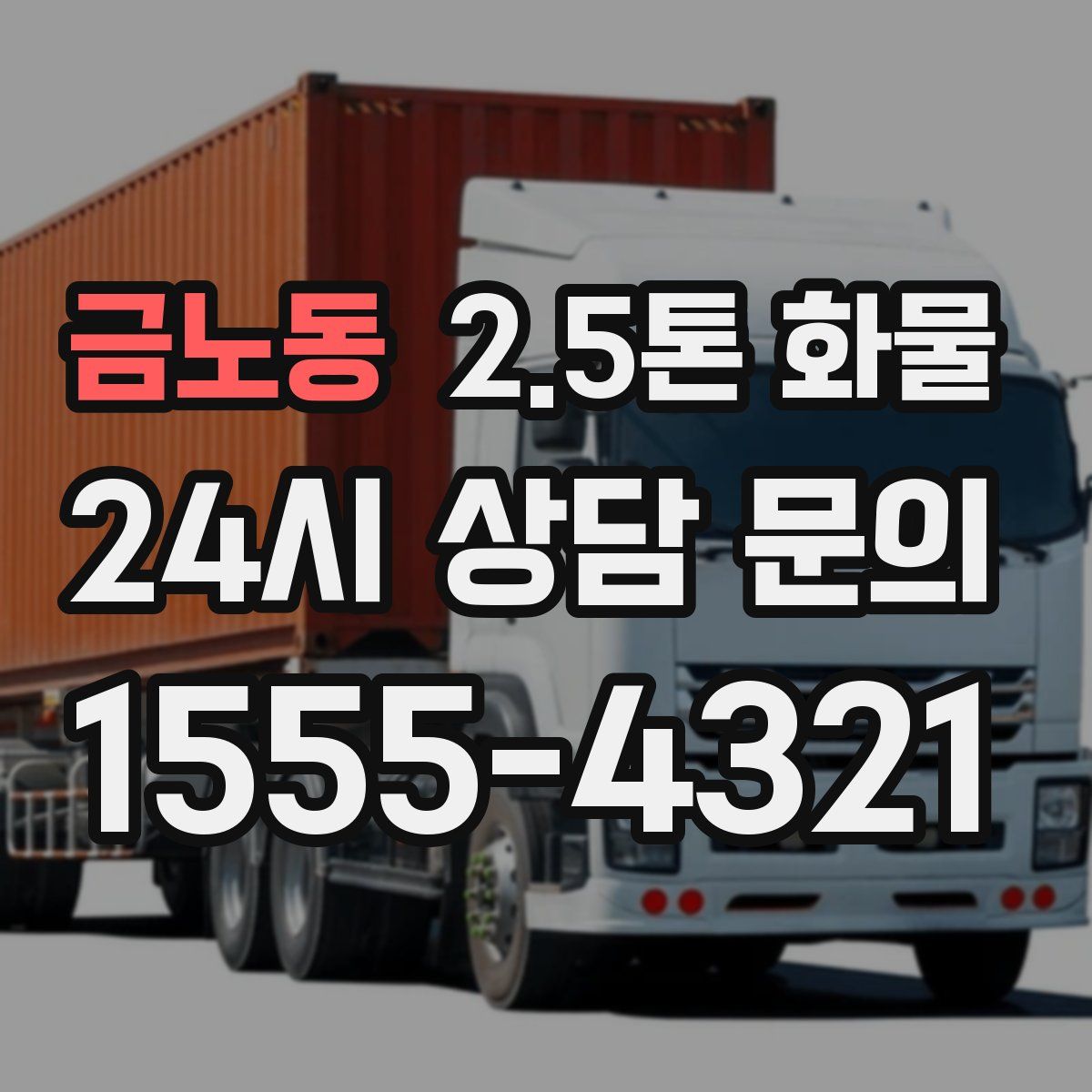 금노동 2.5톤 화물