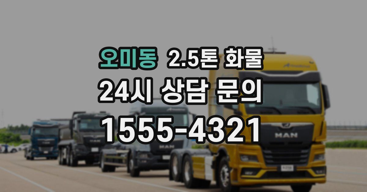 오미동 2.5톤 화물
