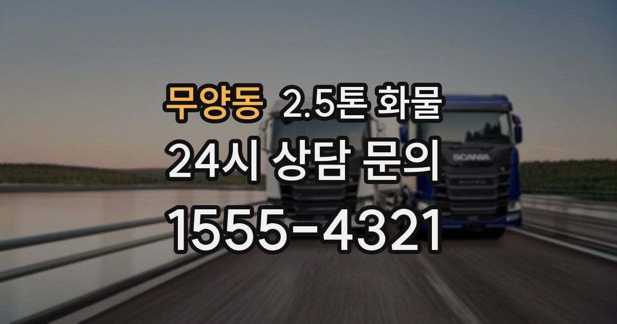 무양동 2.5톤 화물