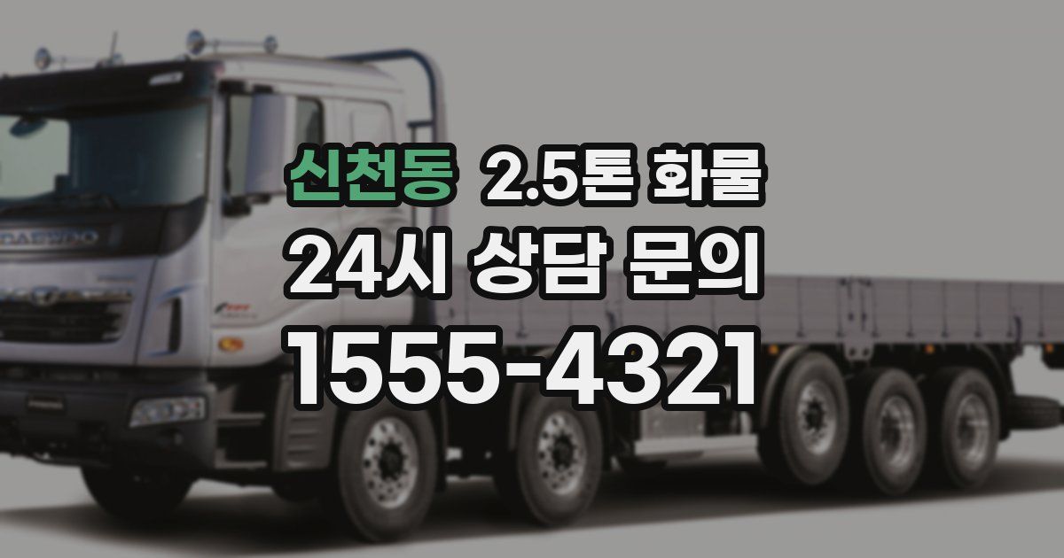 신천동 2.5톤 화물