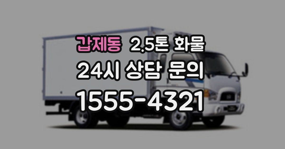 갑제동 2.5톤 화물