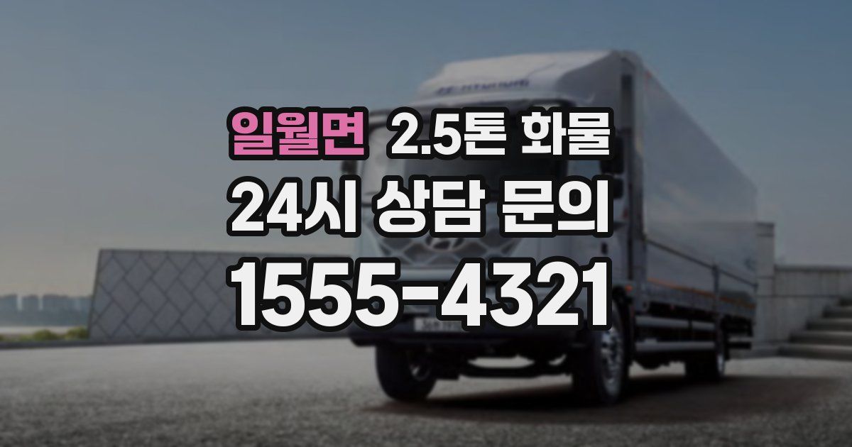 일월면 2.5톤 화물