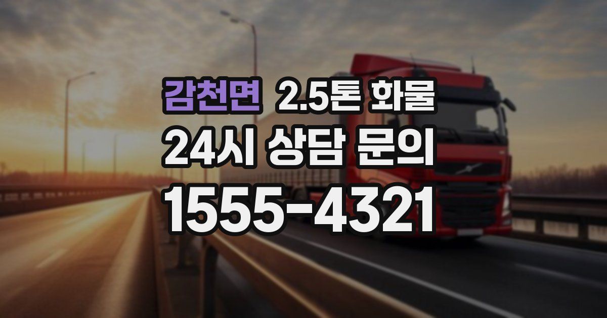 감천면 2.5톤 화물