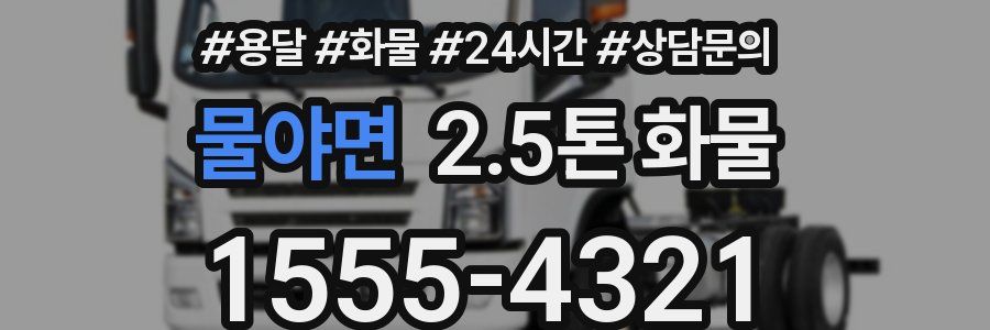 물야면 2.5톤 화물