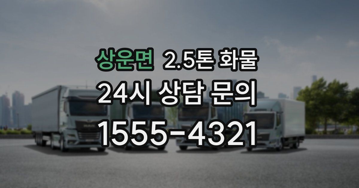 상운면 2.5톤 화물