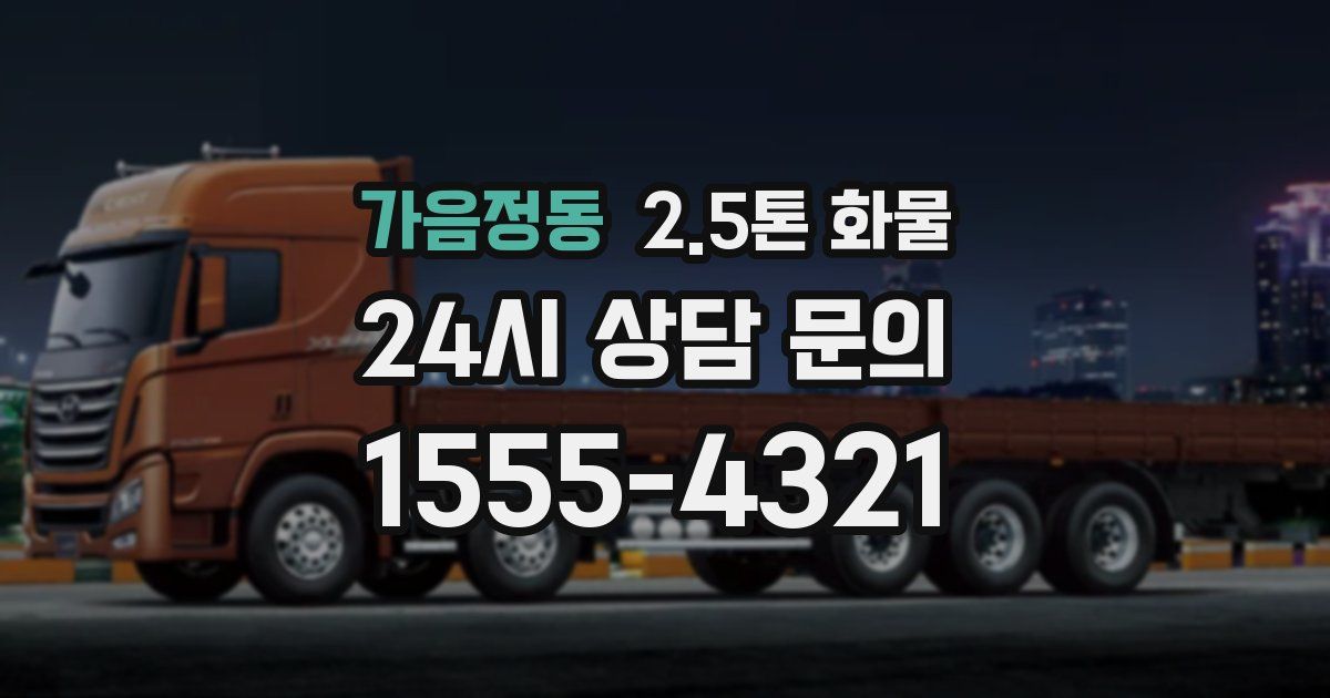 가음정동 2.5톤 화물