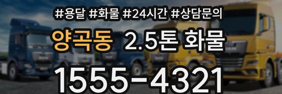 양곡동 2.5톤 화물