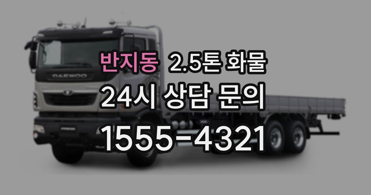 반지동 2.5톤 화물