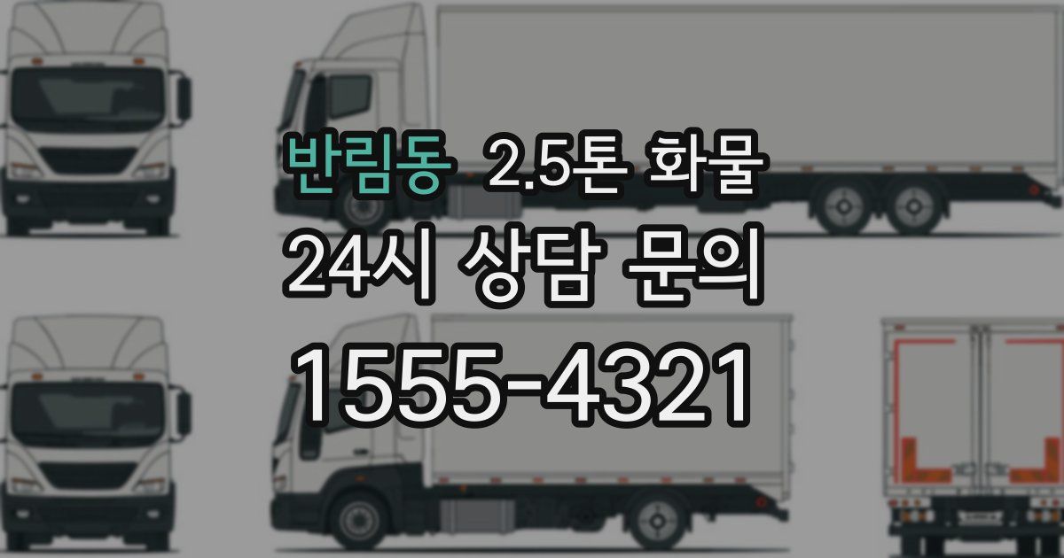 반림동 2.5톤 화물