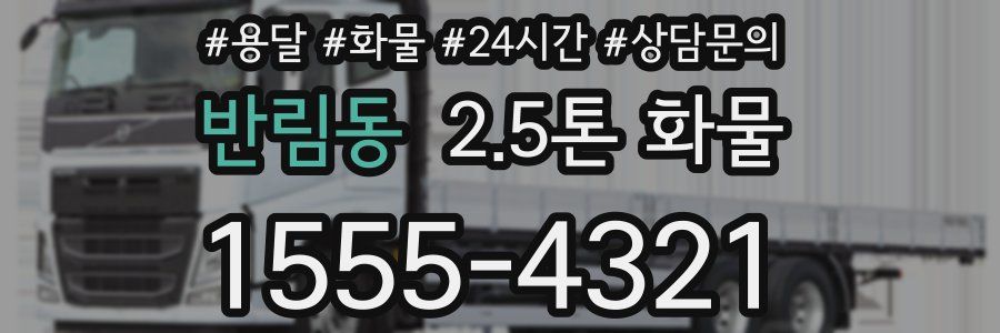 반림동 2.5톤 화물