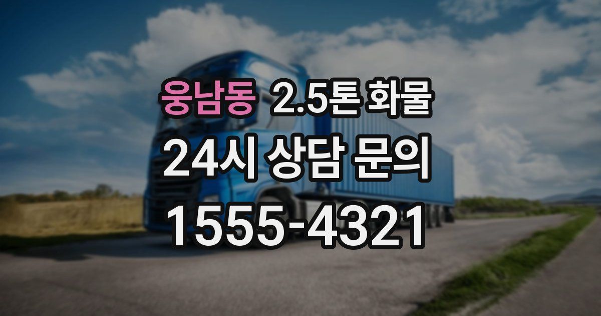 웅남동 2.5톤 화물