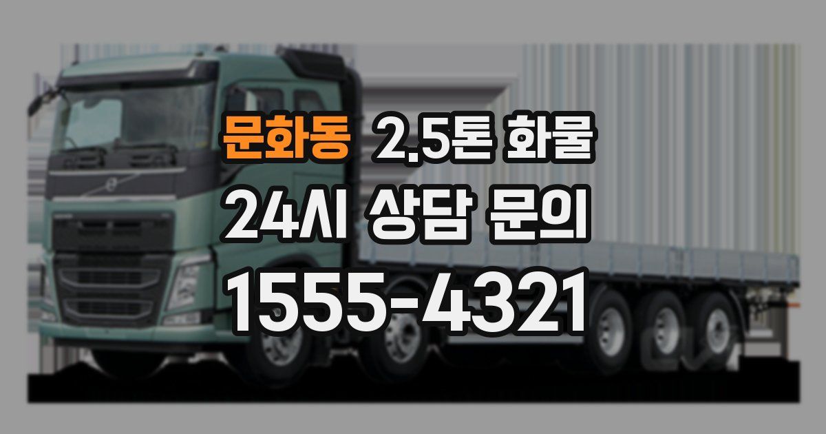 문화동 2.5톤 화물