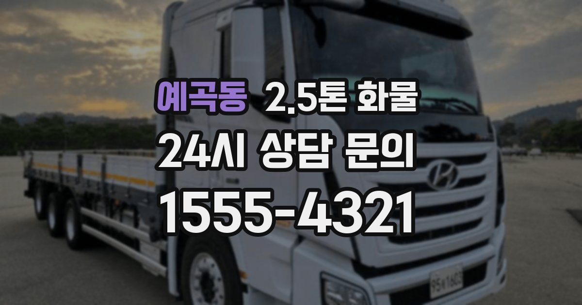 예곡동 2.5톤 화물