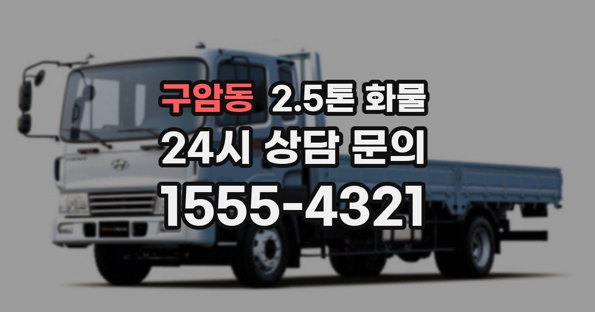 구암동 2.5톤 화물