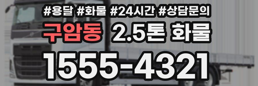 구암동 2.5톤 화물