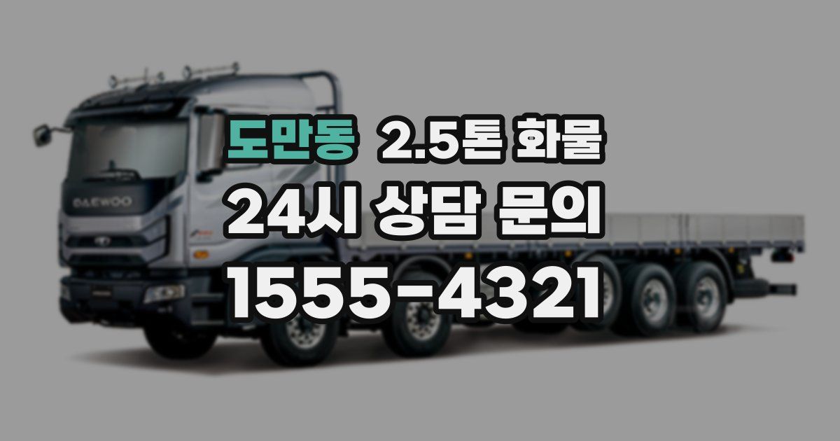 도만동 2.5톤 화물
