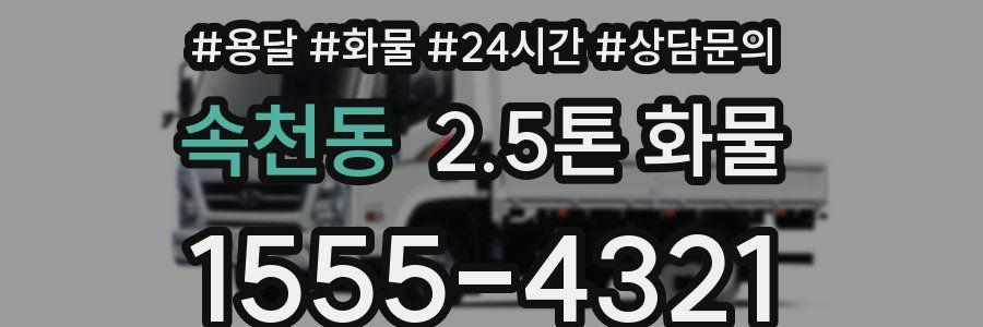 속천동 2.5톤 화물