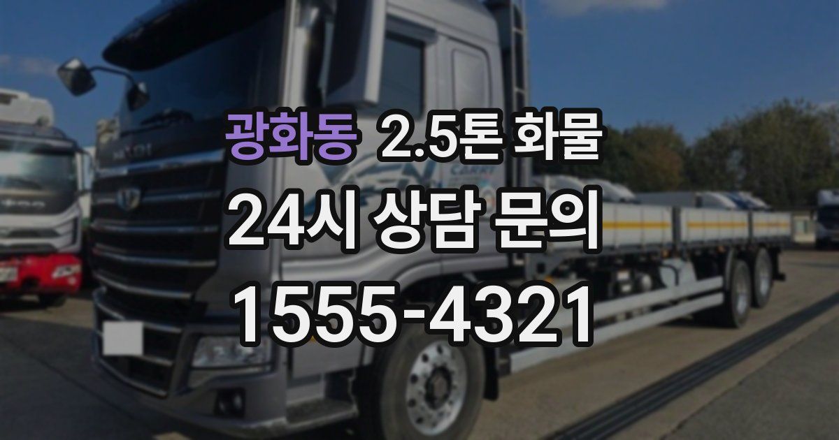 광화동 2.5톤 화물