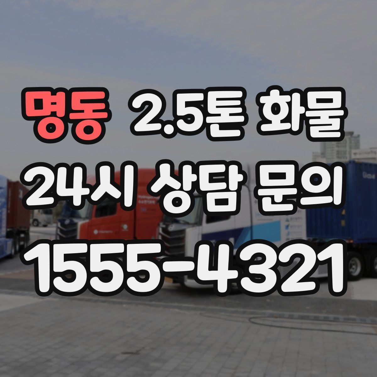 명동 2.5톤 화물