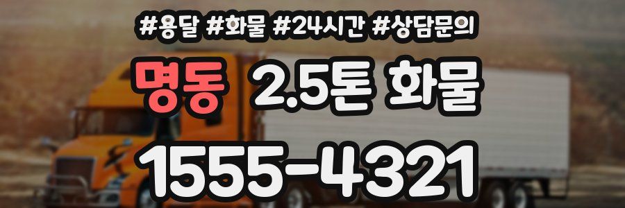 명동 2.5톤 화물