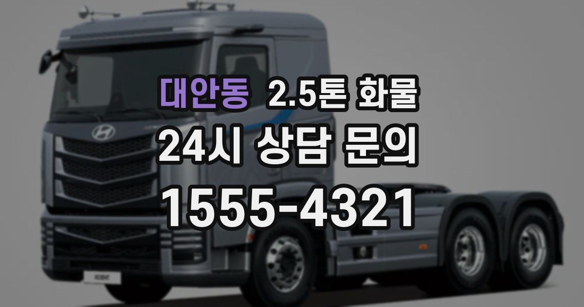 대안동 2.5톤 화물