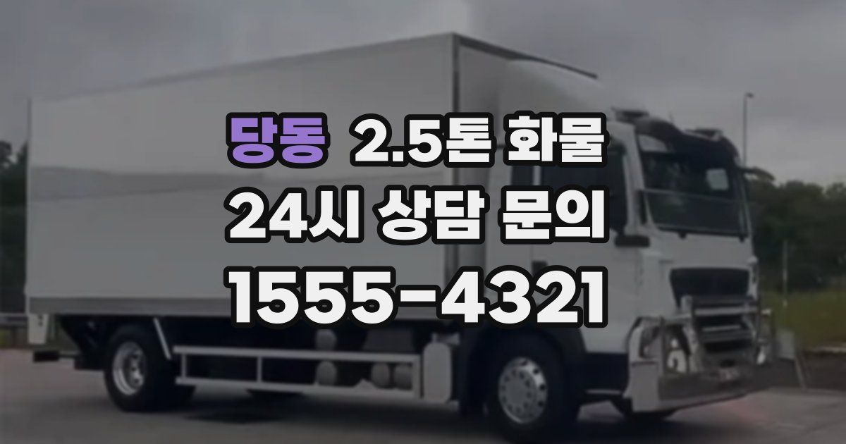 당동 2.5톤 화물