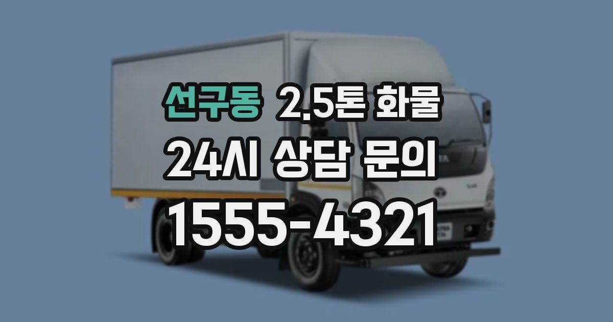 선구동 2.5톤 화물