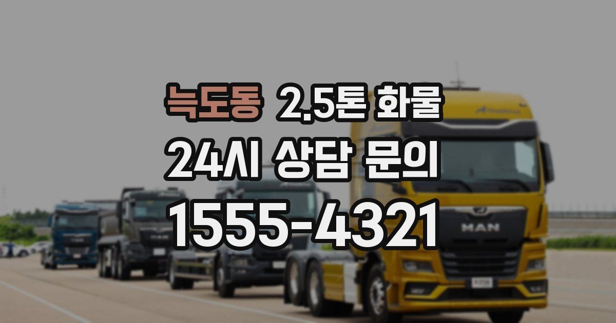 늑도동 2.5톤 화물
