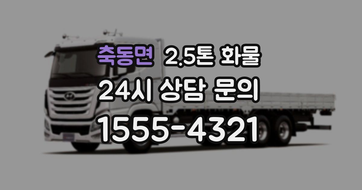 축동면 2.5톤 화물