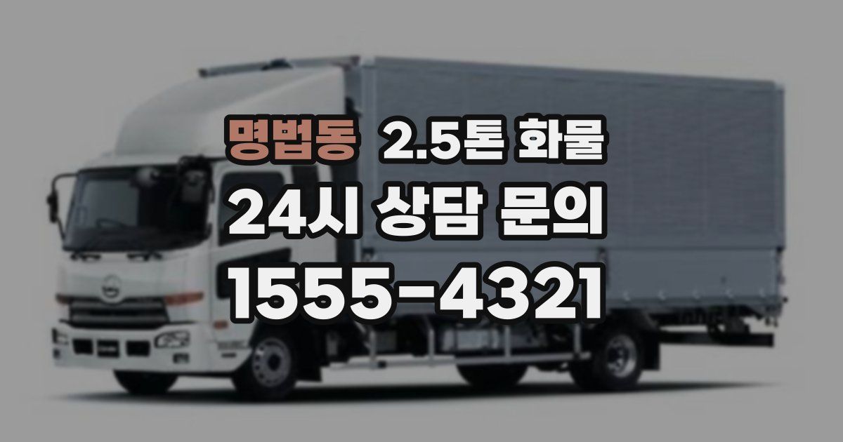 명법동 2.5톤 화물