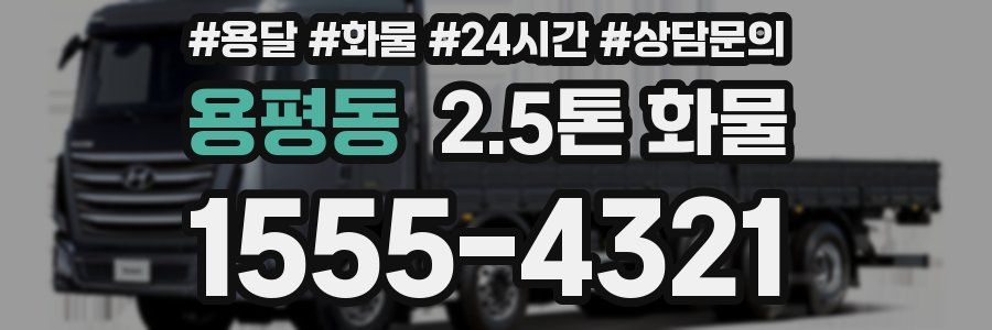 용평동 2.5톤 화물