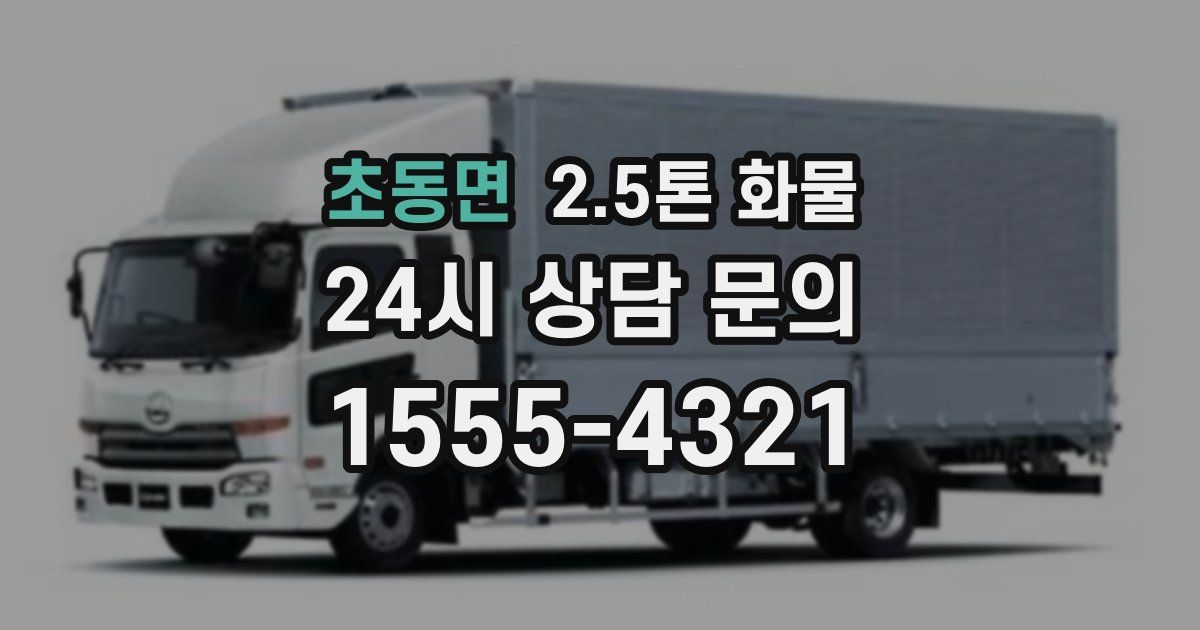 초동면 2.5톤 화물