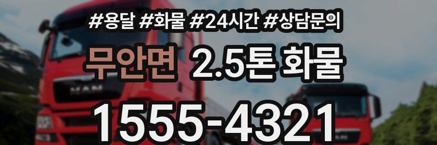 무안면 2.5톤 화물