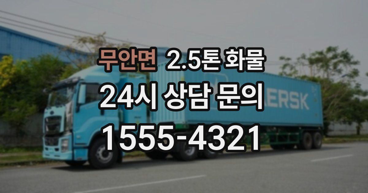 무안면 2.5톤 화물