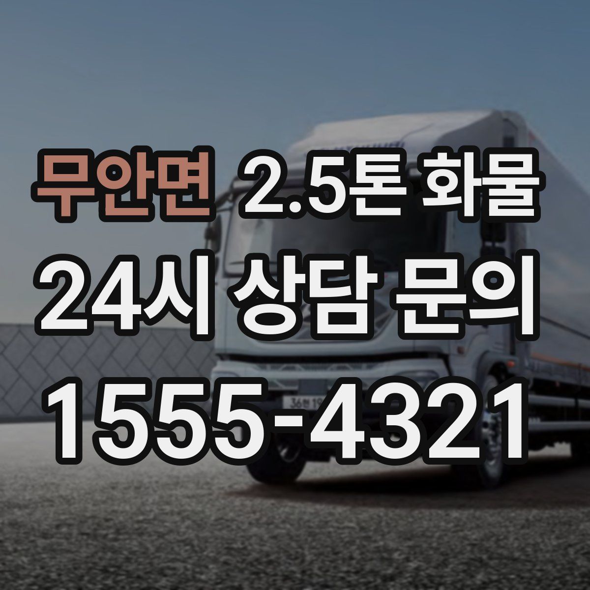 무안면 2.5톤 화물