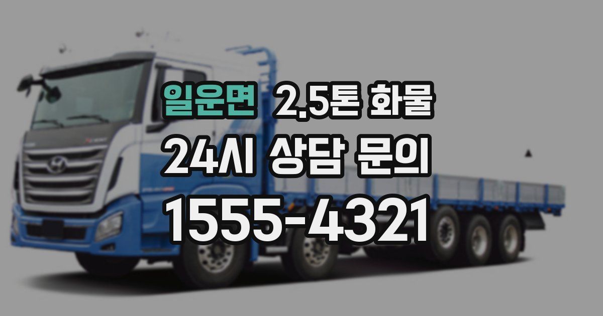 일운면 2.5톤 화물