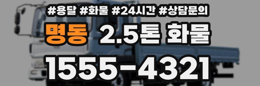 명동 2.5톤 화물