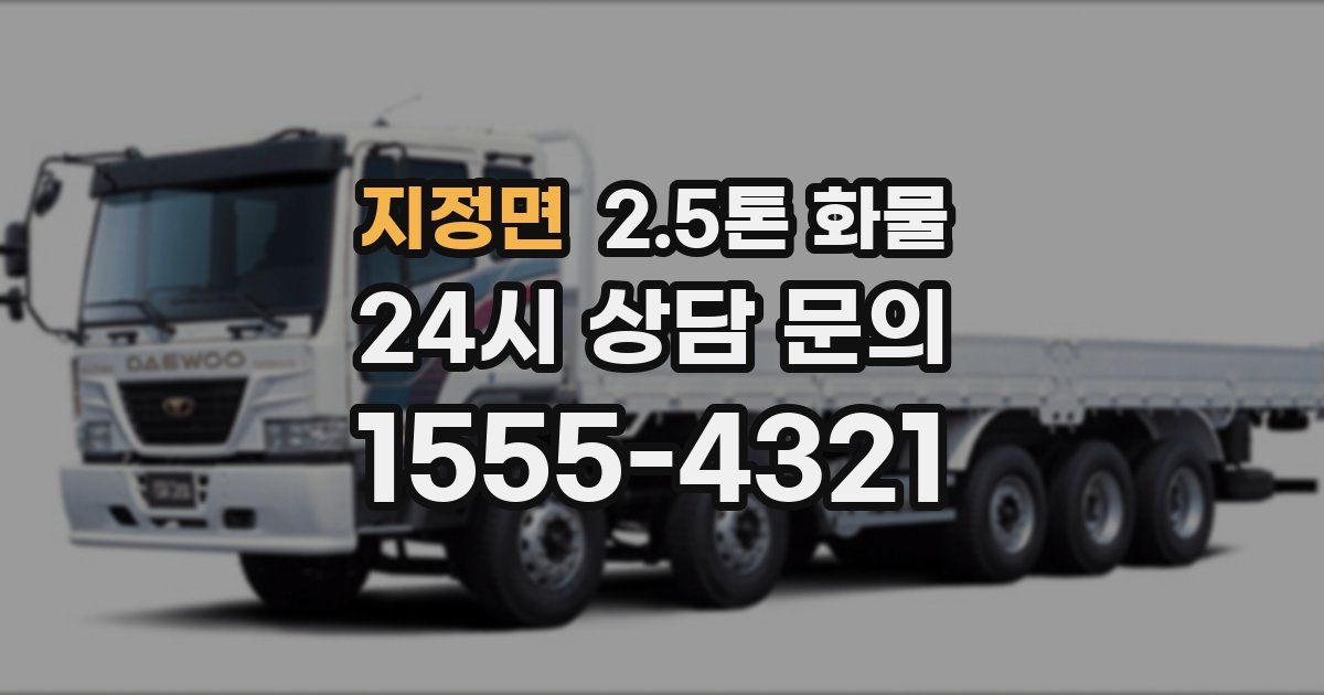 지정면 2.5톤 화물