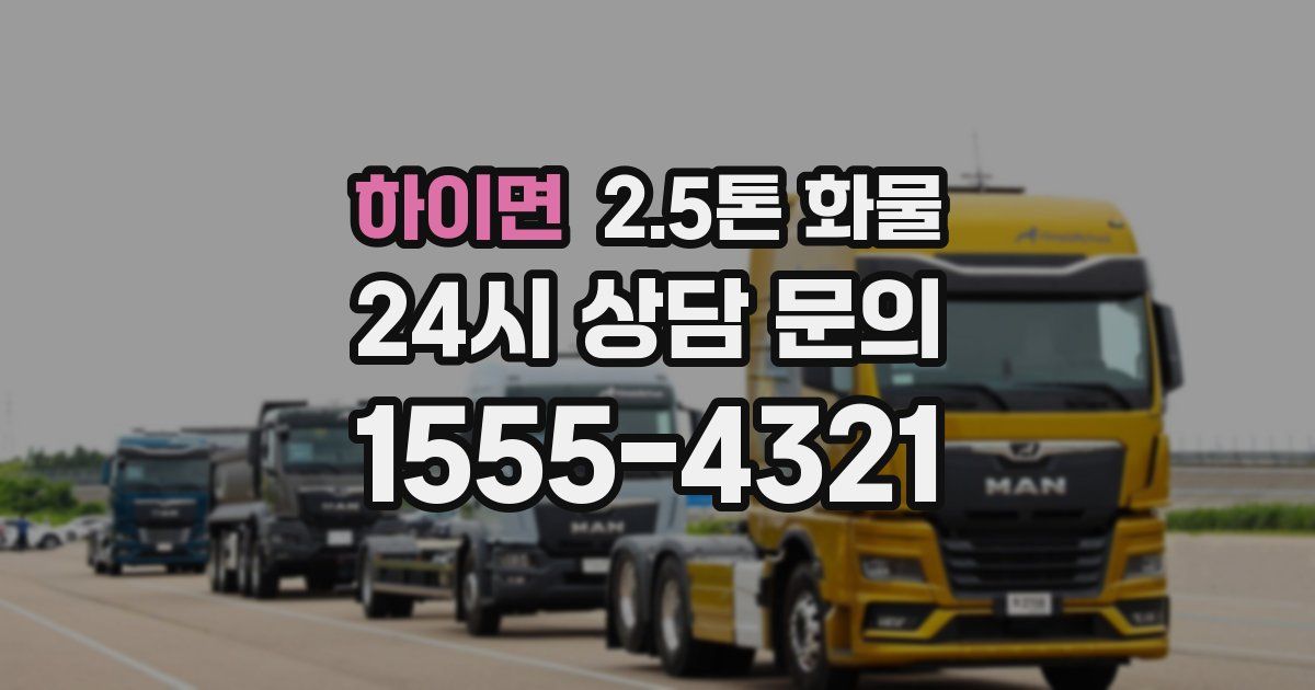 하이면 2.5톤 화물