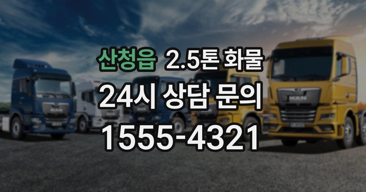 산청읍 2.5톤 화물