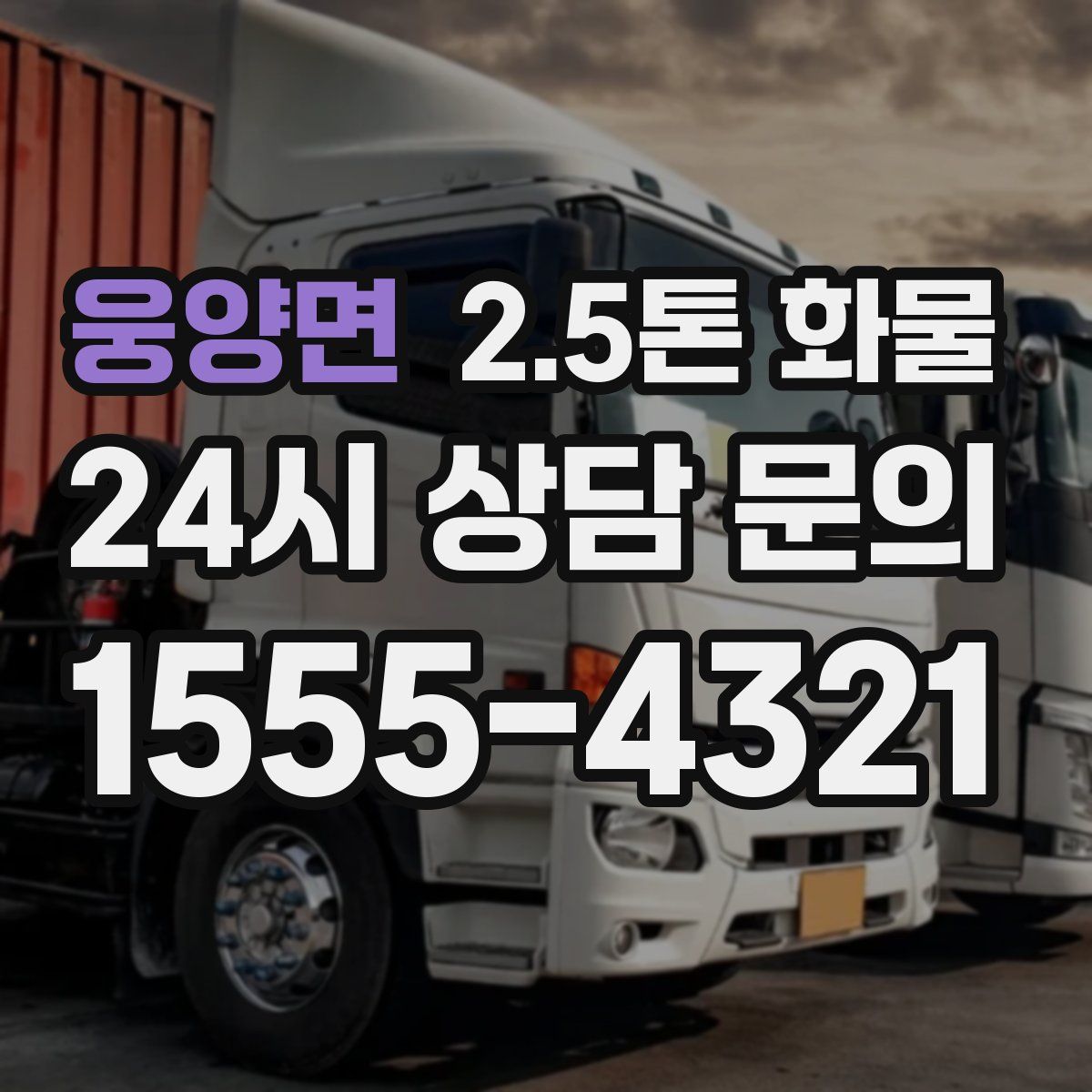 웅양면 2.5톤 화물