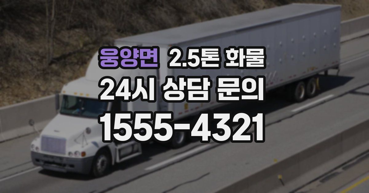 웅양면 2.5톤 화물