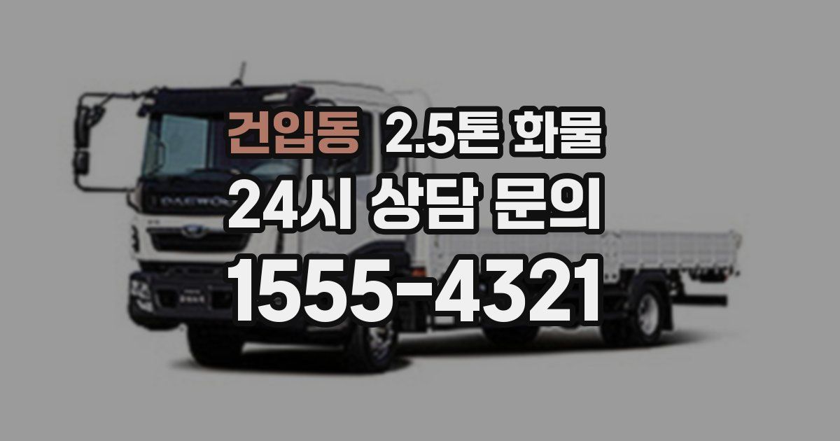 건입동 2.5톤 화물