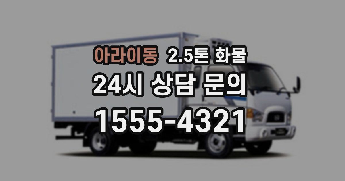 아라이동 2.5톤 화물
